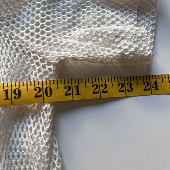 Tigre Et Tigre Rare Jayme Womens Dress M/L Ivory Net short Sleeve Midi USA - Picture 11 of 12